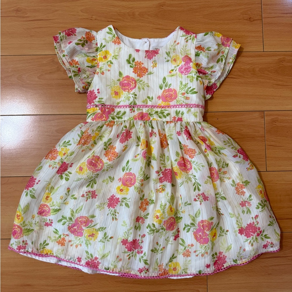 Cynthia Rowley Floral Flutter Sleeve Dress in Toddler Girl’s Size 5